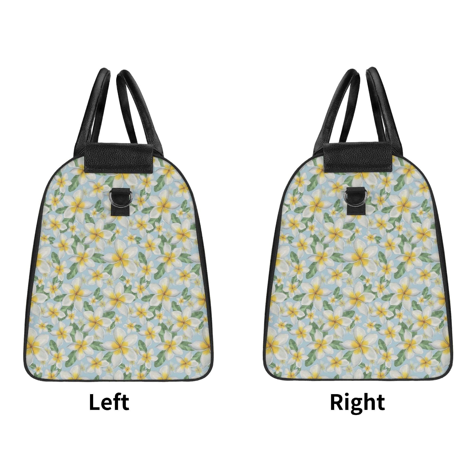 Personalised Delicate Frangipani Foldable Travel Bag Personalised Foldable Travel Bag Plants Printed Offshore