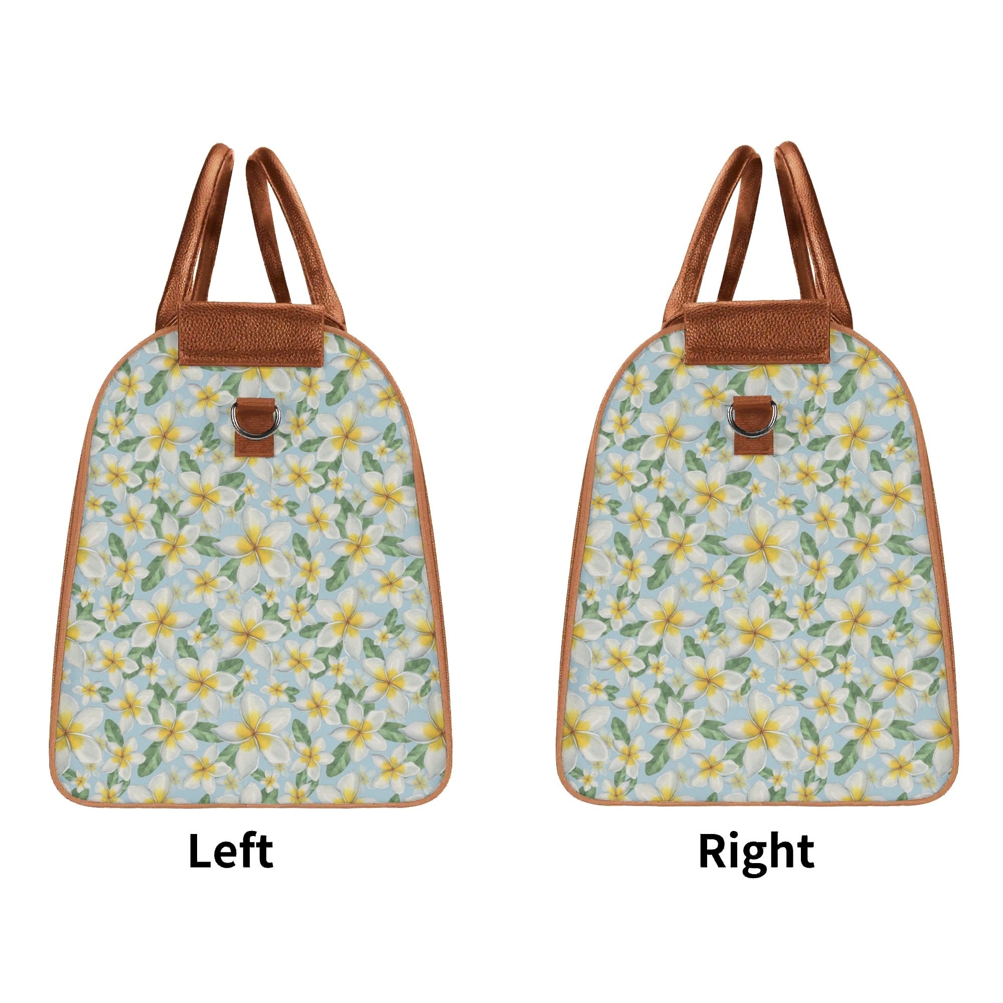 Personalised Delicate Frangipani Foldable Travel Bag Personalised Foldable Travel Bag Plants Printed Offshore