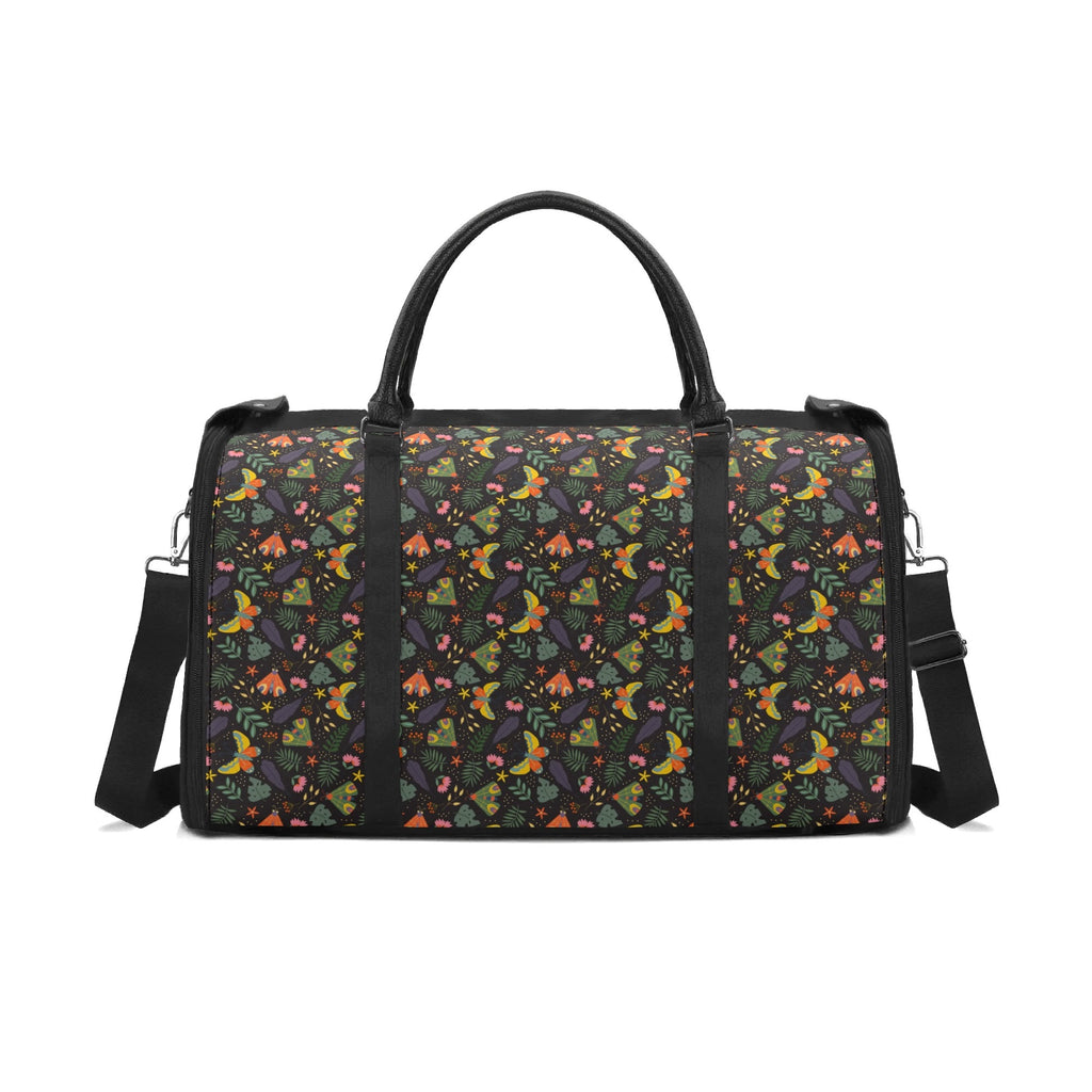 Personalised Dark Butterfly Foldable Travel Bag Black Personalised Foldable Travel Bag animal Printed Offshore
