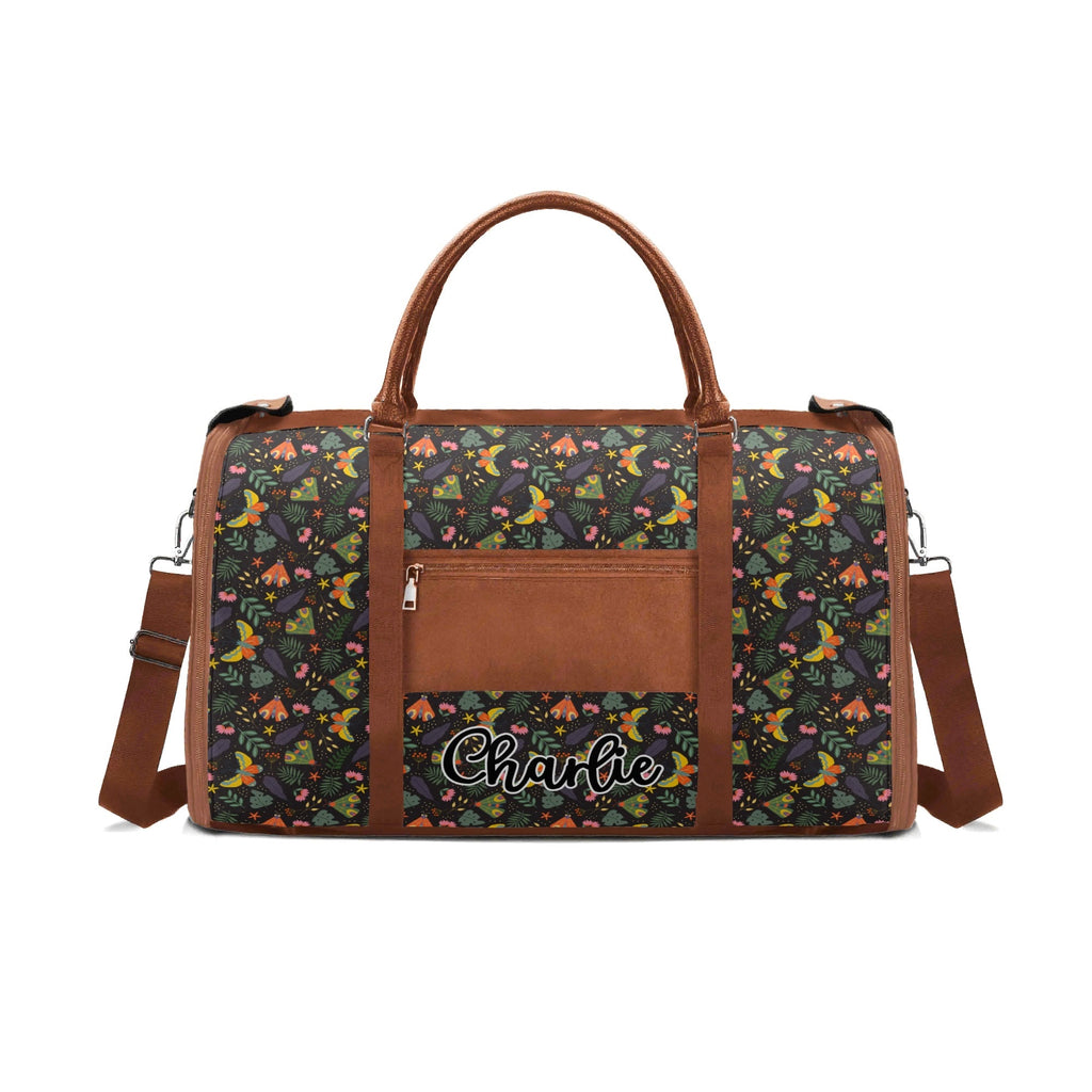 Personalised Dark Butterfly Foldable Travel Bag Personalised Foldable Travel Bag animal Printed Offshore
