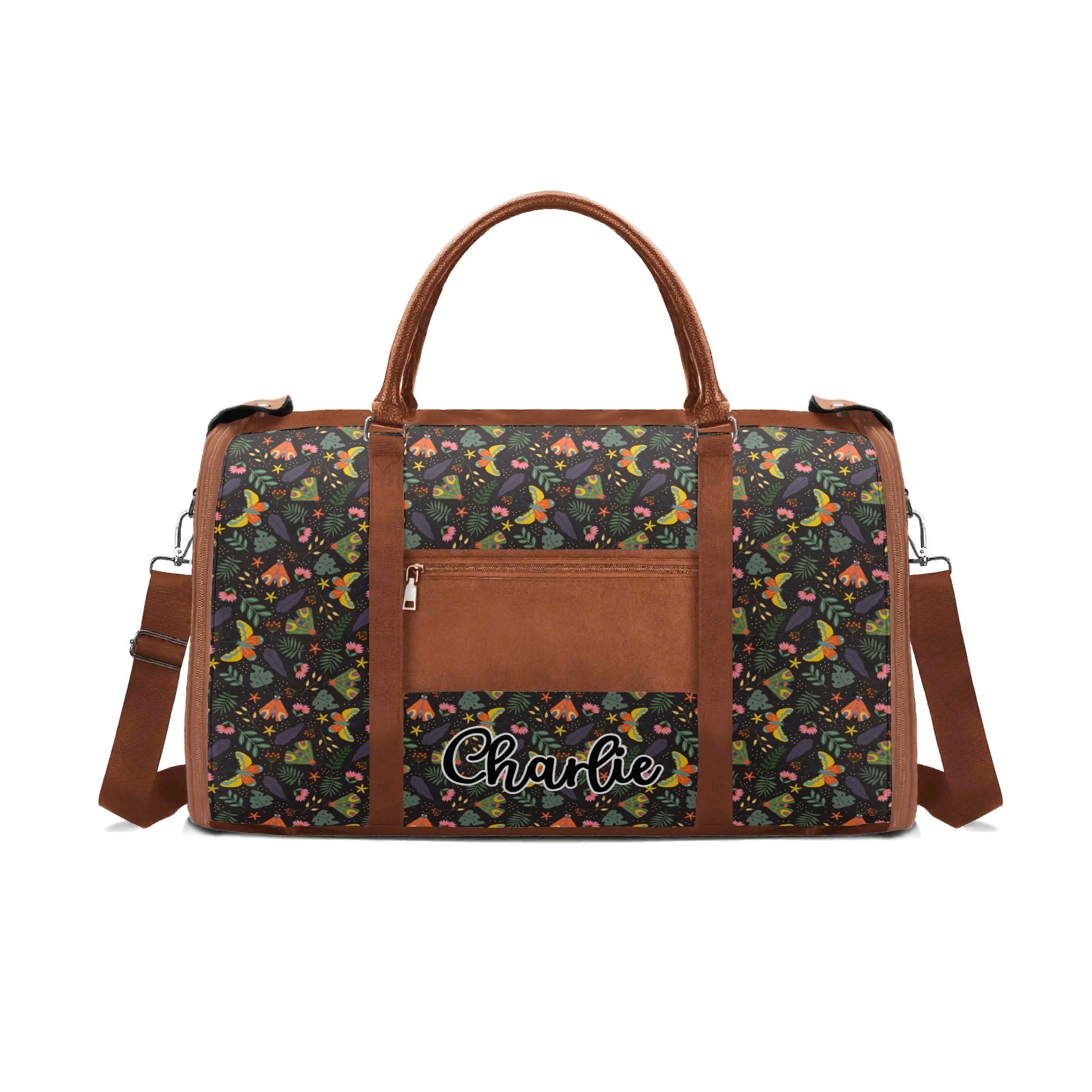 Personalised Dark Butterfly Foldable Travel Bag Personalised Foldable Travel Bag animal Printed Offshore