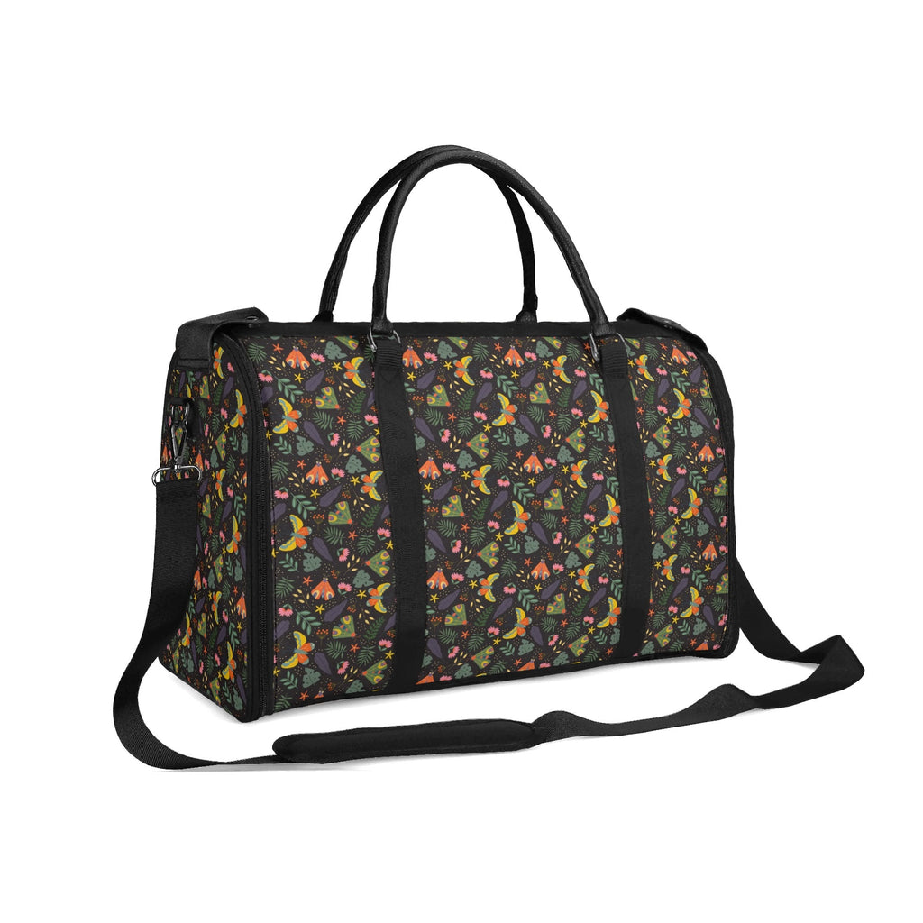 Personalised Dark Butterfly Foldable Travel Bag Personalised Foldable Travel Bag animal Printed Offshore
