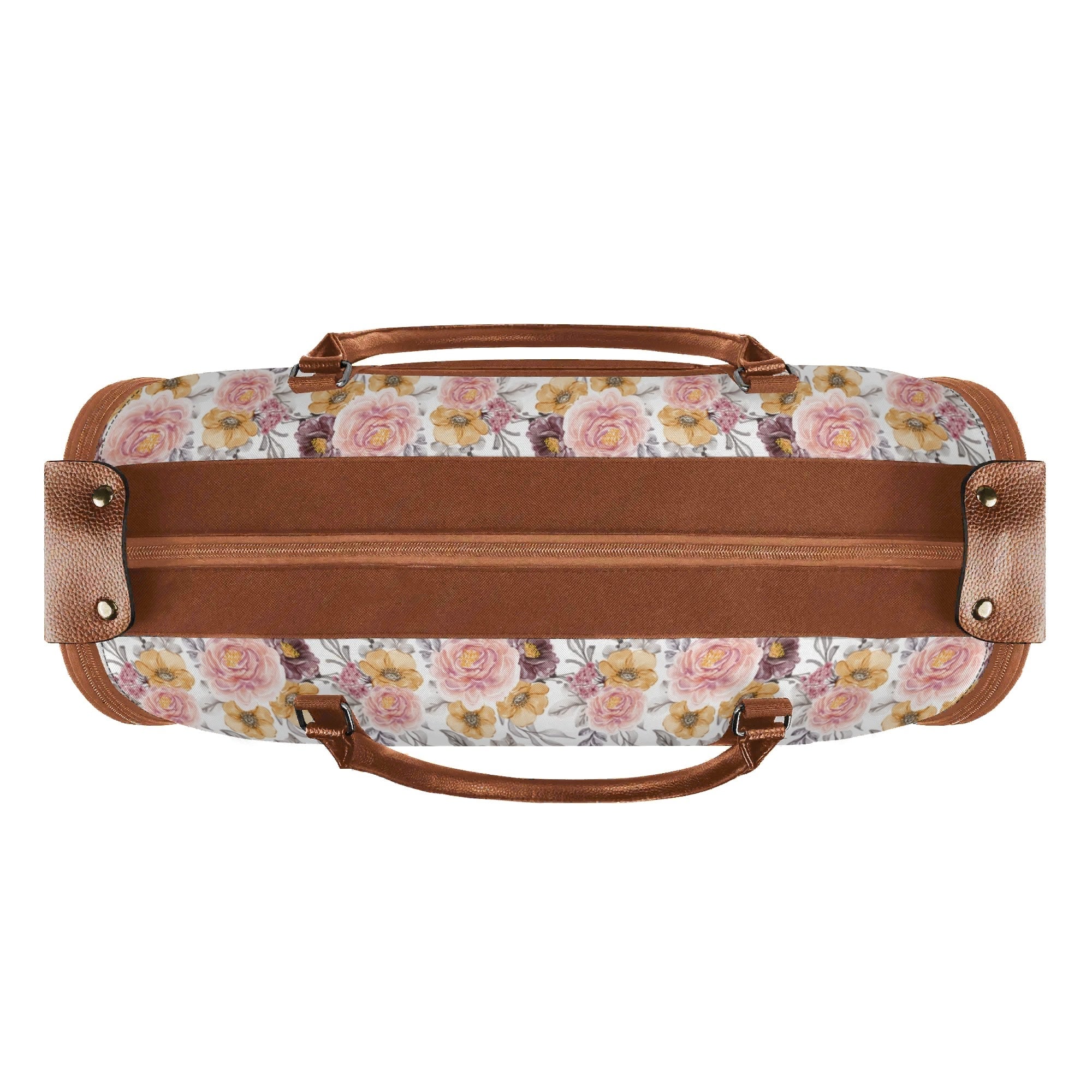 Personalised Painted Flowers Foldable Travel Bag Personalised Foldable Travel Bag Plants Printed Offshore
