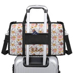 Personalised Painted Flowers Foldable Travel Bag Personalised Foldable Travel Bag Plants Printed Offshore