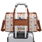 Personalised Painted Flowers Foldable Travel Bag Personalised Foldable Travel Bag Plants Printed Offshore