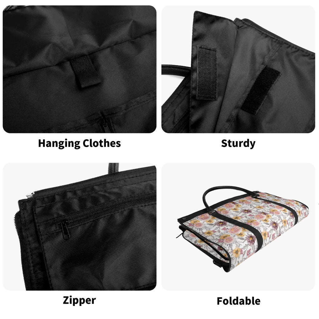 Personalised Painted Flowers Foldable Travel Bag Personalised Foldable Travel Bag Plants Printed Offshore