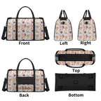 Personalised Painted Flowers Foldable Travel Bag Personalised Foldable Travel Bag Plants Printed Offshore