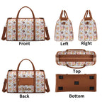 Personalised Painted Flowers Foldable Travel Bag Personalised Foldable Travel Bag Plants Printed Offshore