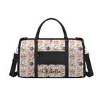 Personalised Painted Flowers Foldable Travel Bag Personalised Foldable Travel Bag Plants Printed Offshore