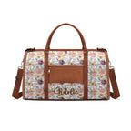 Personalised Painted Flowers Foldable Travel Bag Personalised Foldable Travel Bag Plants Printed Offshore