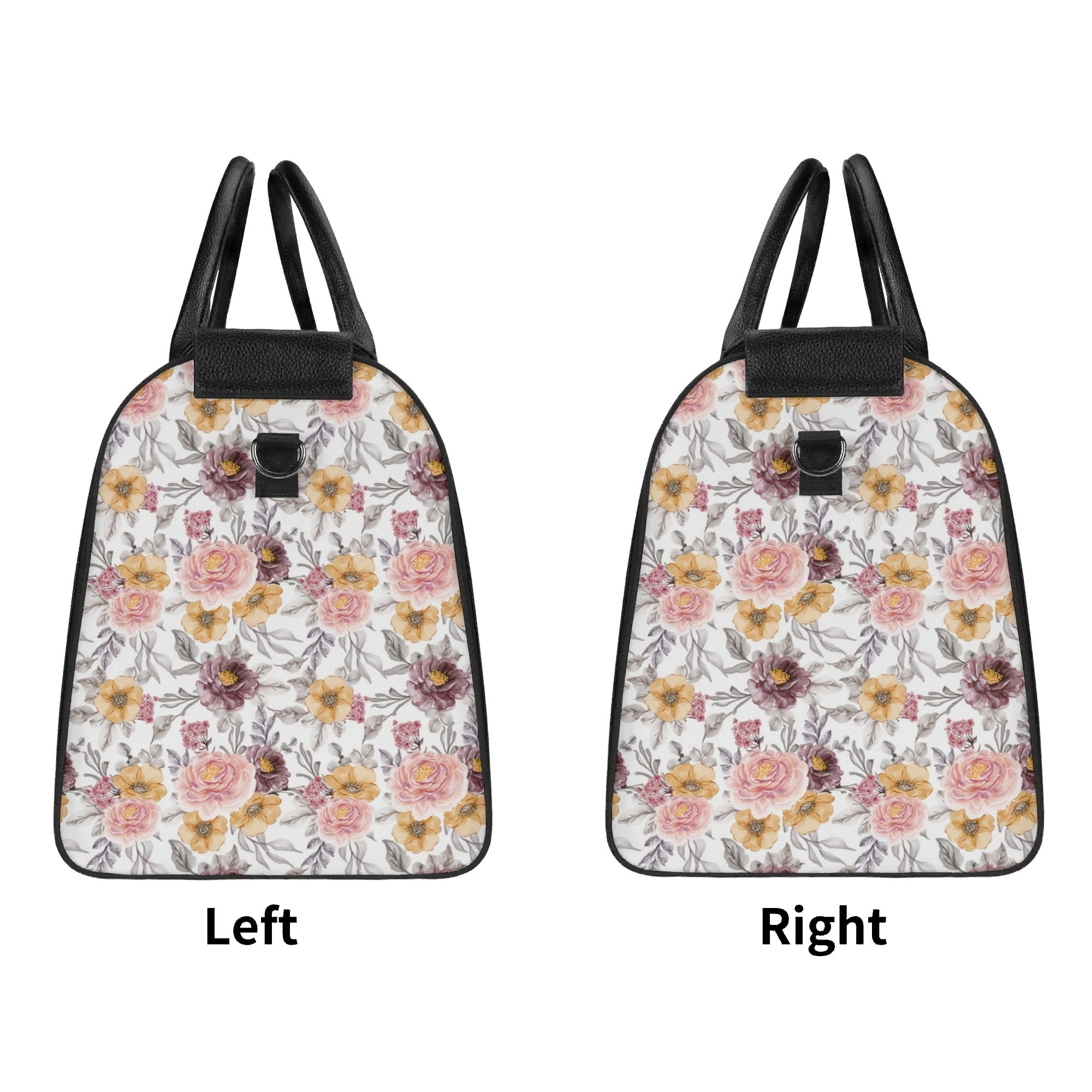 Personalised Painted Flowers Foldable Travel Bag Personalised Foldable Travel Bag Plants Printed Offshore