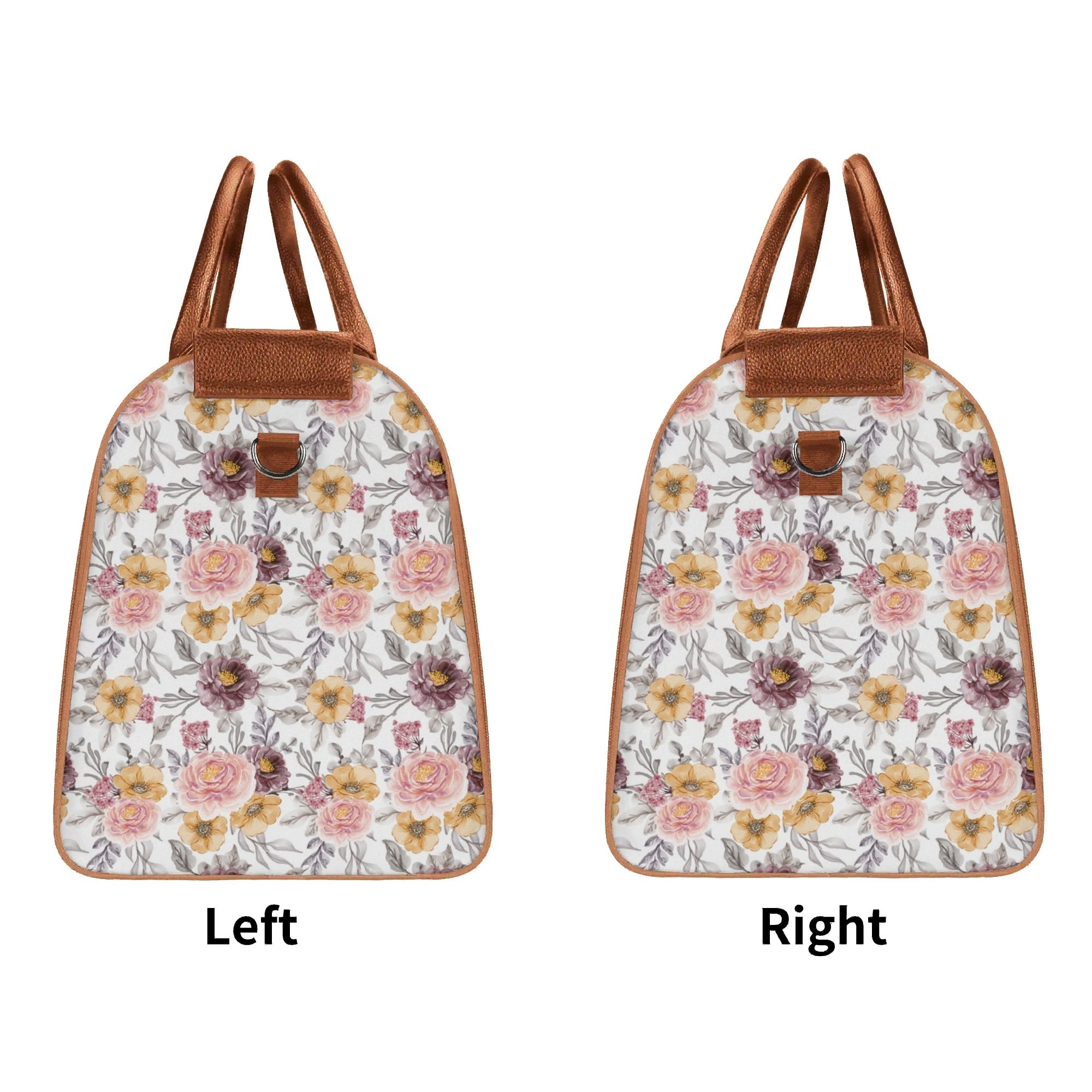 Personalised Painted Flowers Foldable Travel Bag Personalised Foldable Travel Bag Plants Printed Offshore