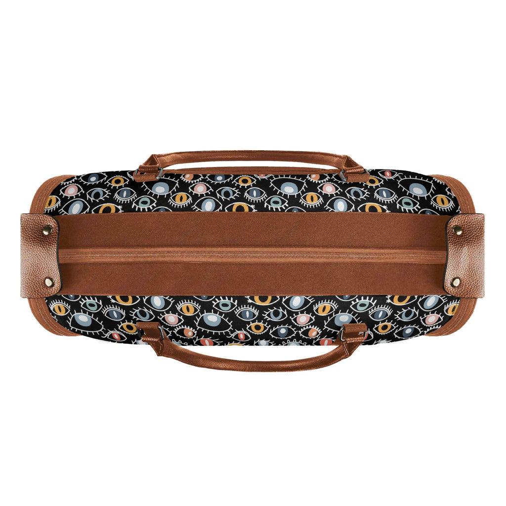 Personalised Eyes On Black Foldable Travel Bag Personalised Foldable Travel Bag Printed Offshore