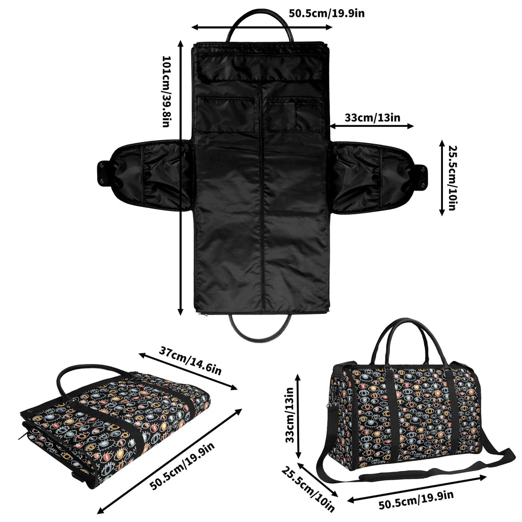 Personalised Eyes On Black Foldable Travel Bag Personalised Foldable Travel Bag Printed Offshore