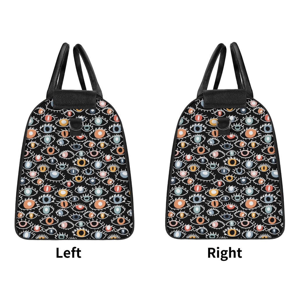 Personalised Eyes On Black Foldable Travel Bag Personalised Foldable Travel Bag Printed Offshore