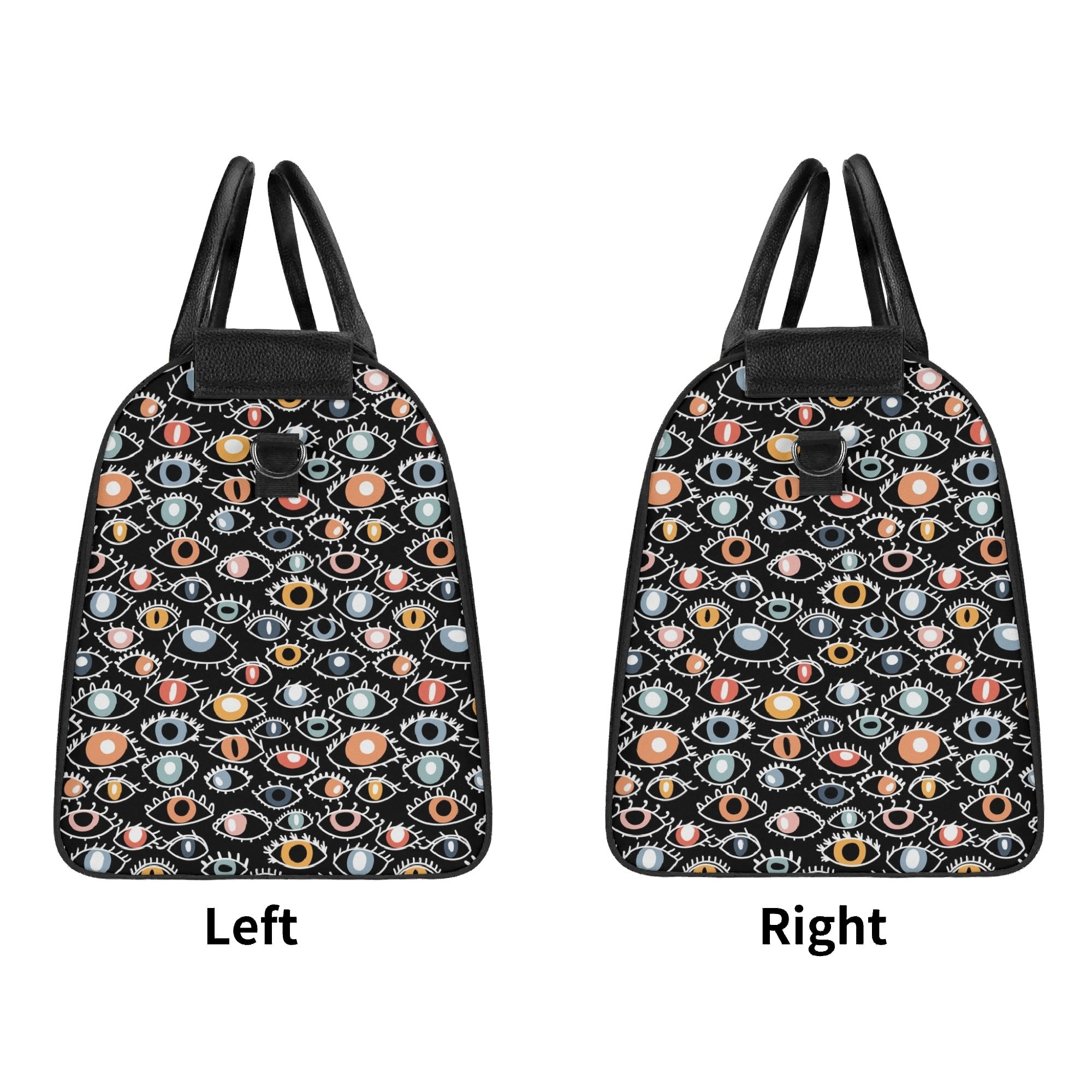Personalised Eyes On Black Foldable Travel Bag Personalised Foldable Travel Bag Printed Offshore