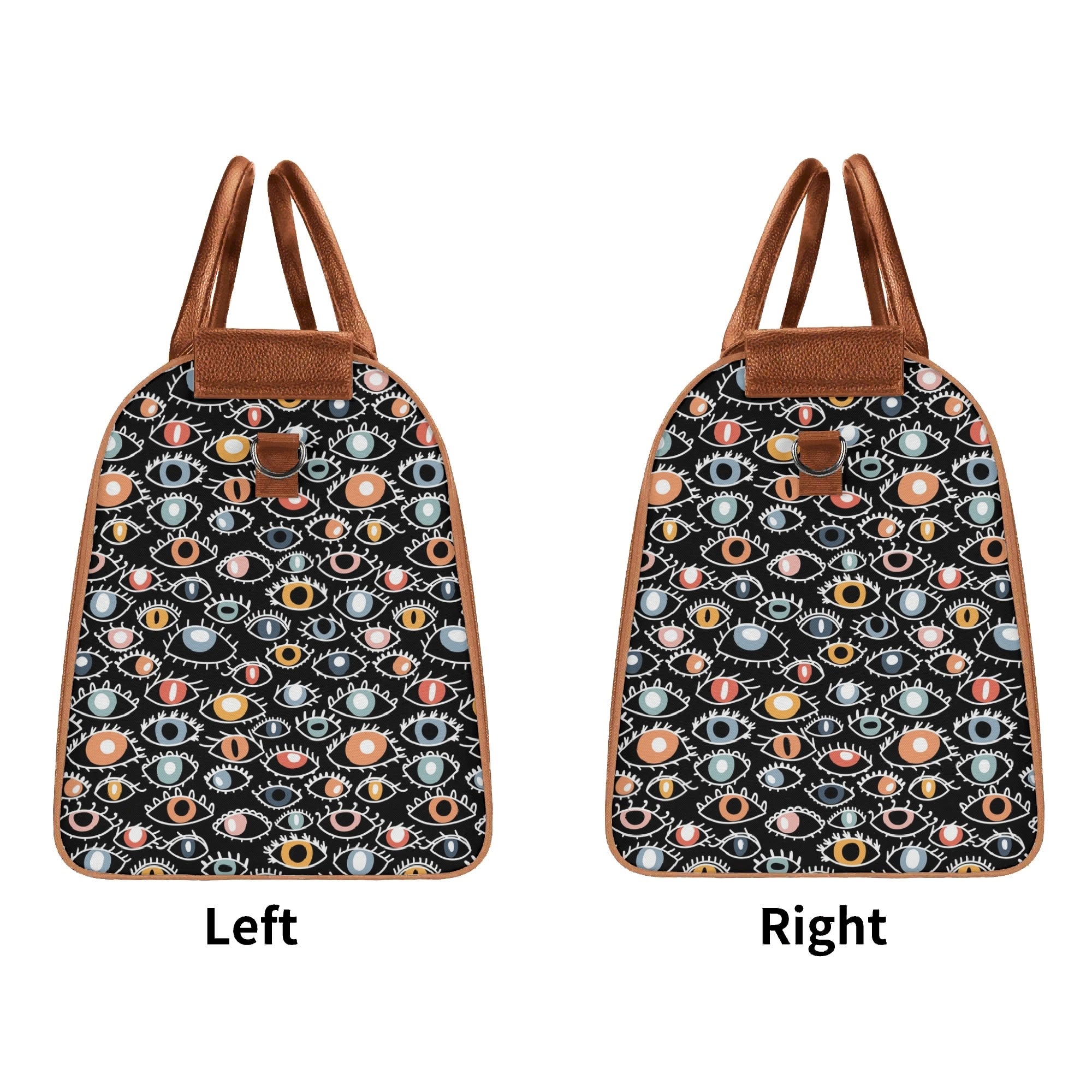 Personalised Eyes On Black Foldable Travel Bag Personalised Foldable Travel Bag Printed Offshore