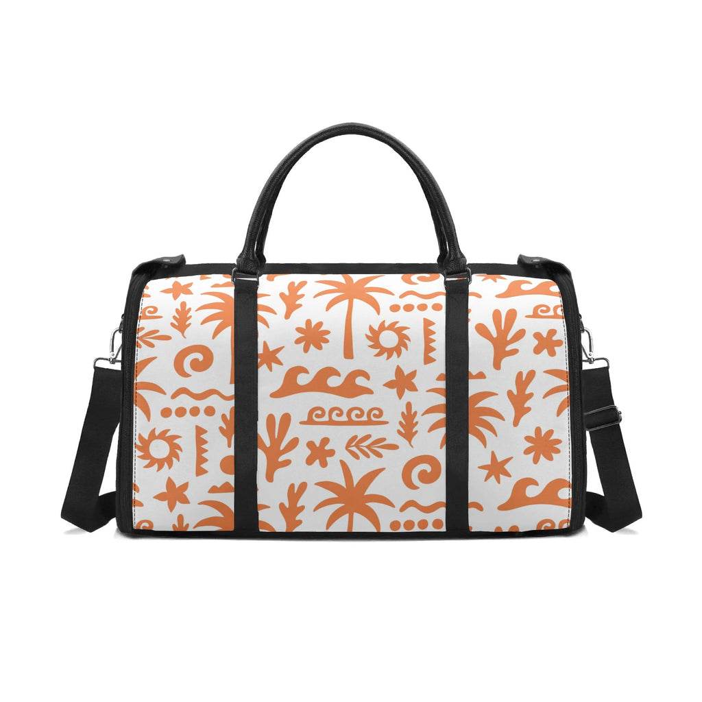 Personalised Orange Surf Foldable Travel Bag Black Personalised Foldable Travel Bag Printed Offshore Surf