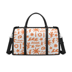 Personalised Orange Surf Foldable Travel Bag Black Personalised Foldable Travel Bag Printed Offshore Surf