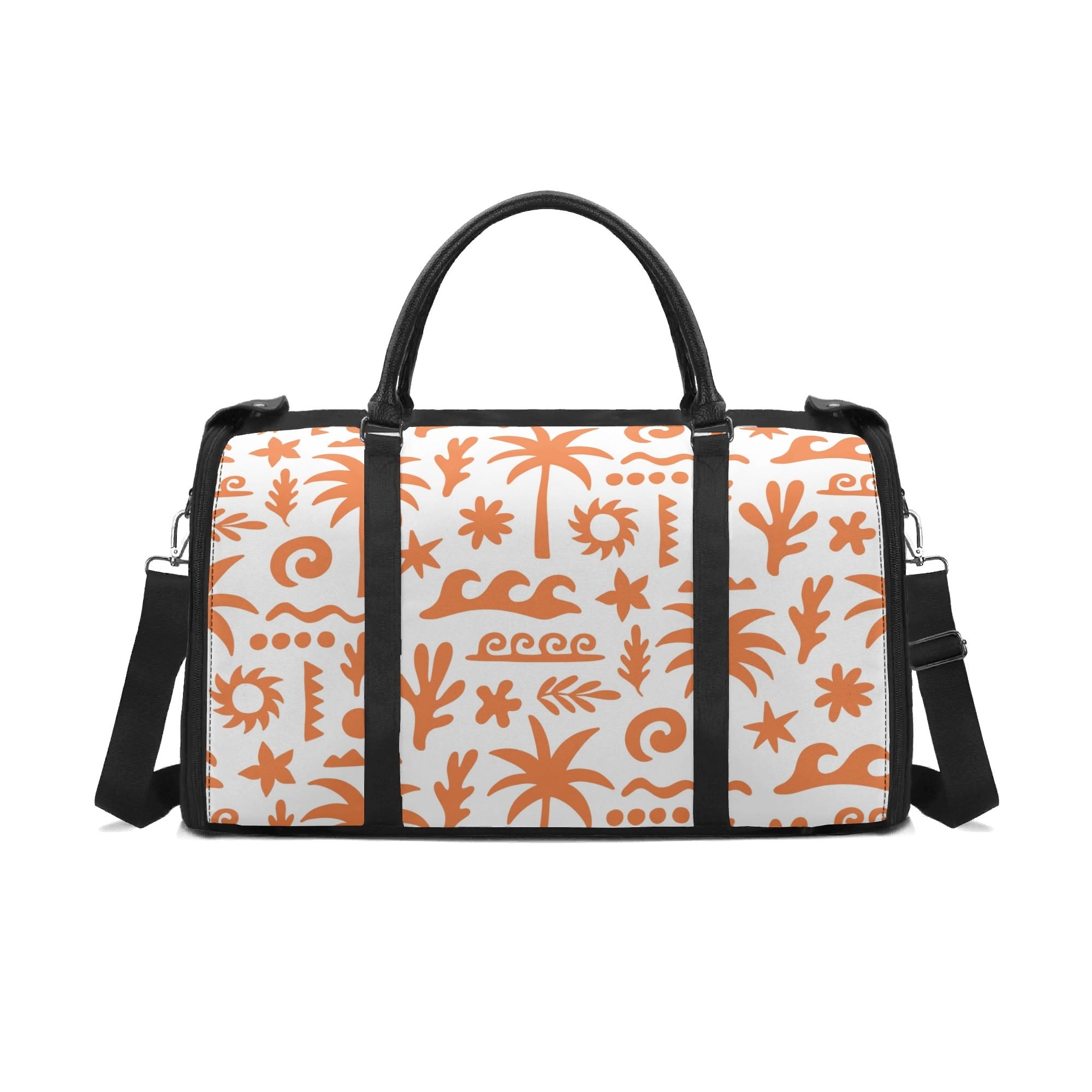 Personalised Orange Surf Foldable Travel Bag Black Personalised Foldable Travel Bag Printed Offshore Surf