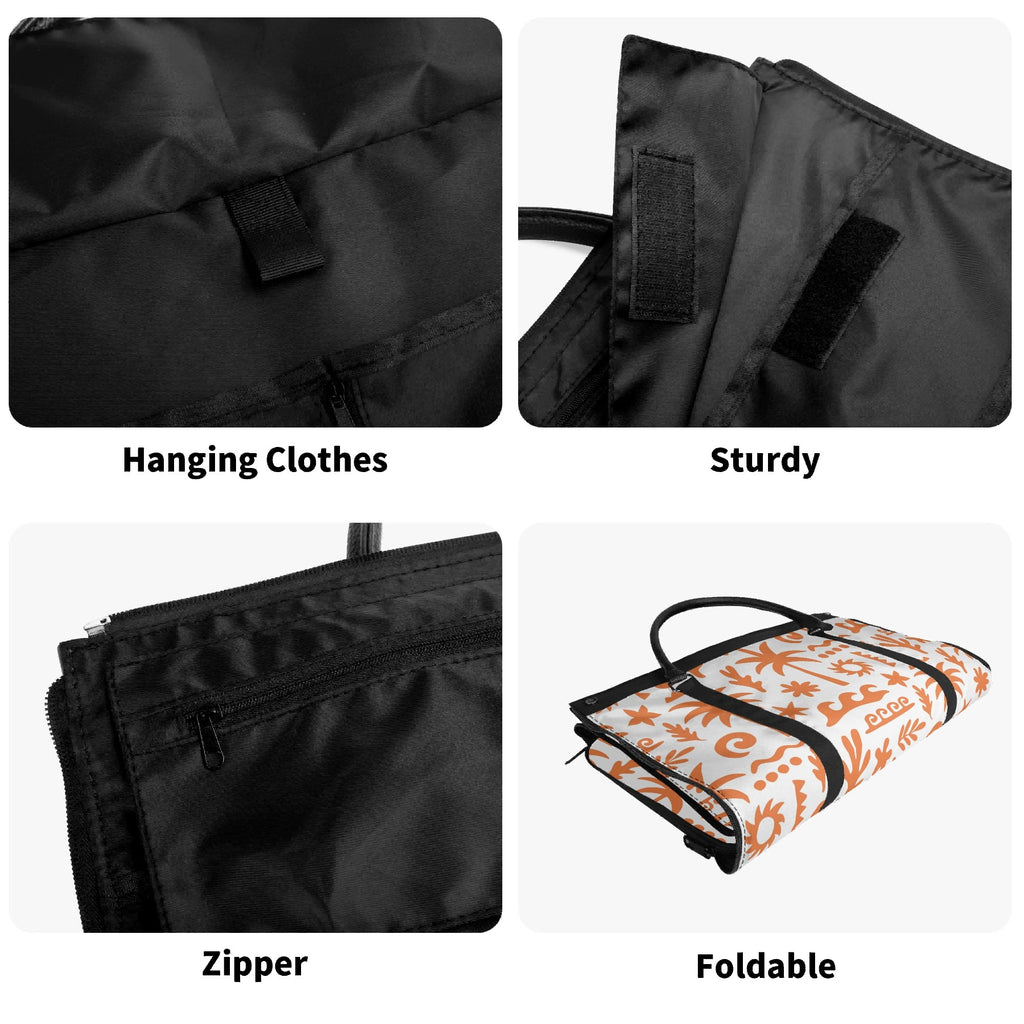 Personalised Orange Surf Foldable Travel Bag Personalised Foldable Travel Bag Printed Offshore Surf