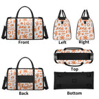 Personalised Orange Surf Foldable Travel Bag Personalised Foldable Travel Bag Printed Offshore Surf