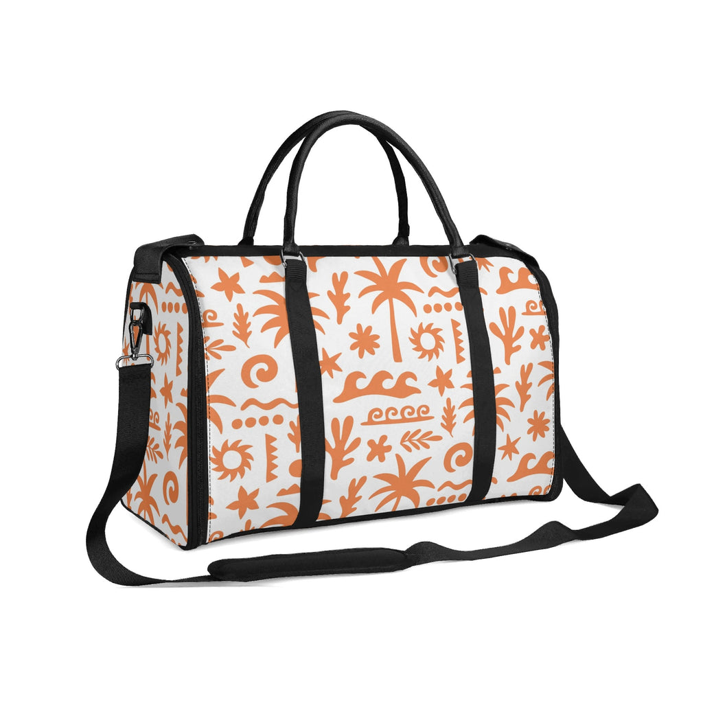 Personalised Orange Surf Foldable Travel Bag Personalised Foldable Travel Bag Printed Offshore Surf