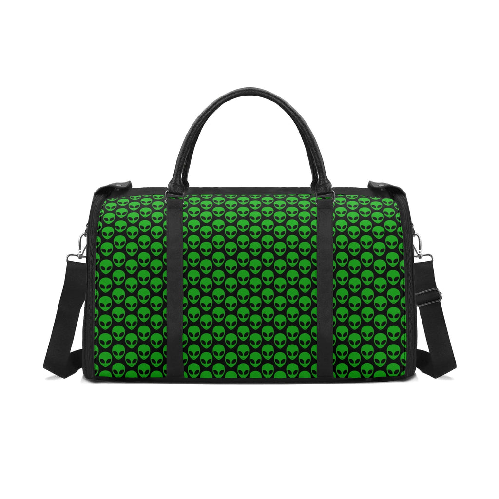 Personalised Aliens Foldable Travel Bag Black Personalised Foldable Travel Bag Printed Offshore Sci Fi