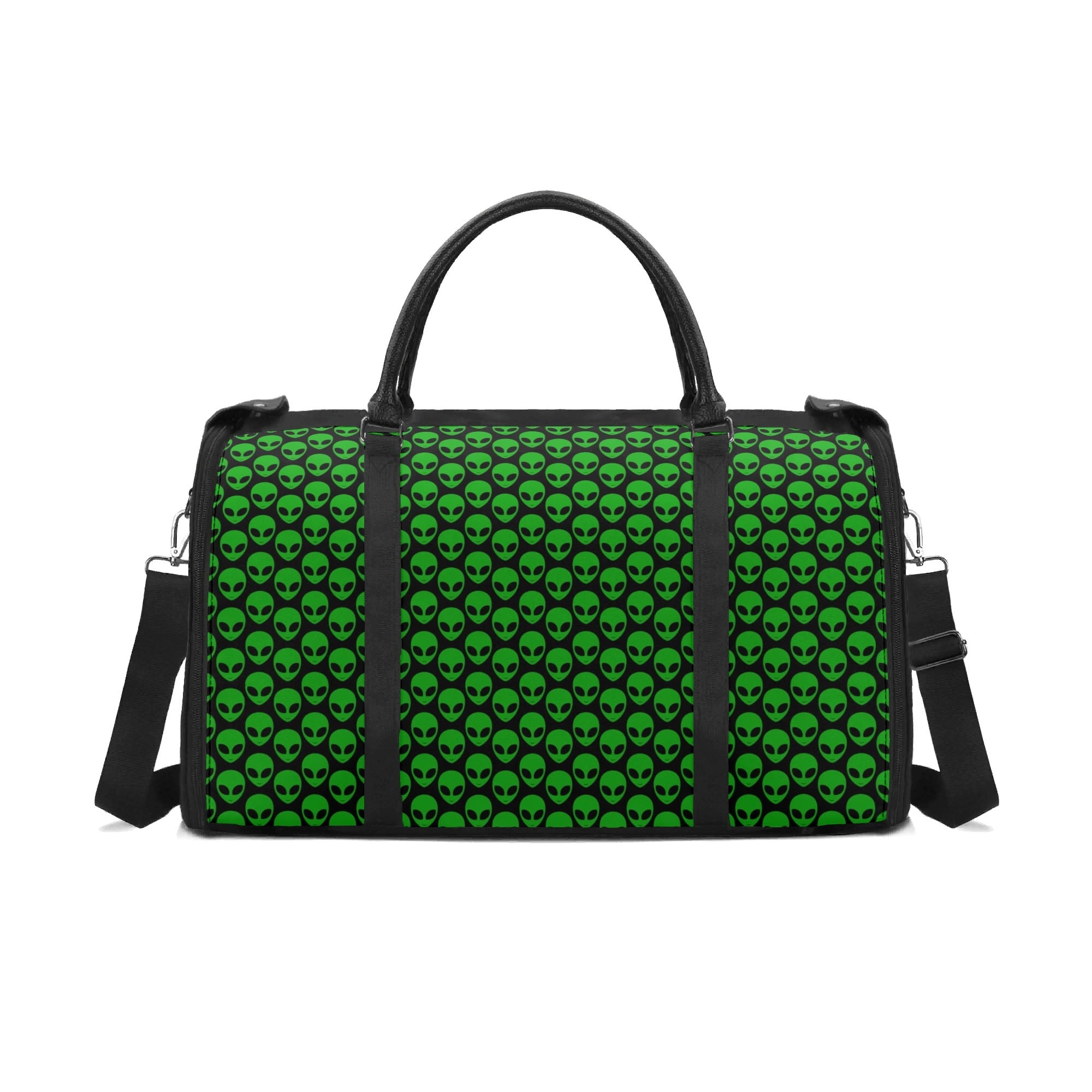 Personalised Aliens Foldable Travel Bag Black Personalised Foldable Travel Bag Printed Offshore Sci Fi