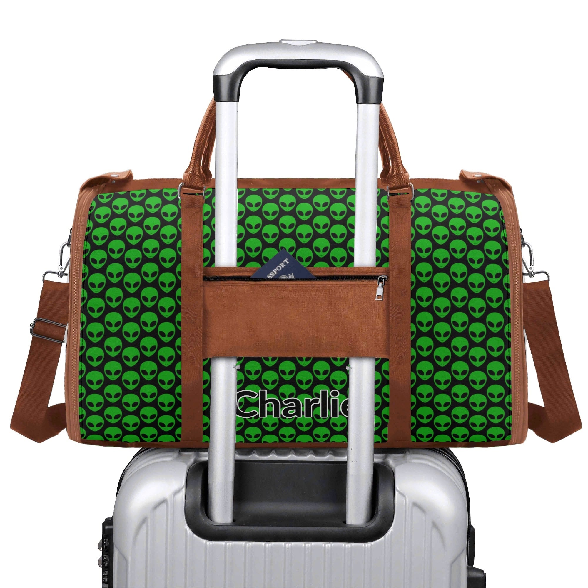 Personalised Aliens Foldable Travel Bag Personalised Foldable Travel Bag Printed Offshore Sci Fi