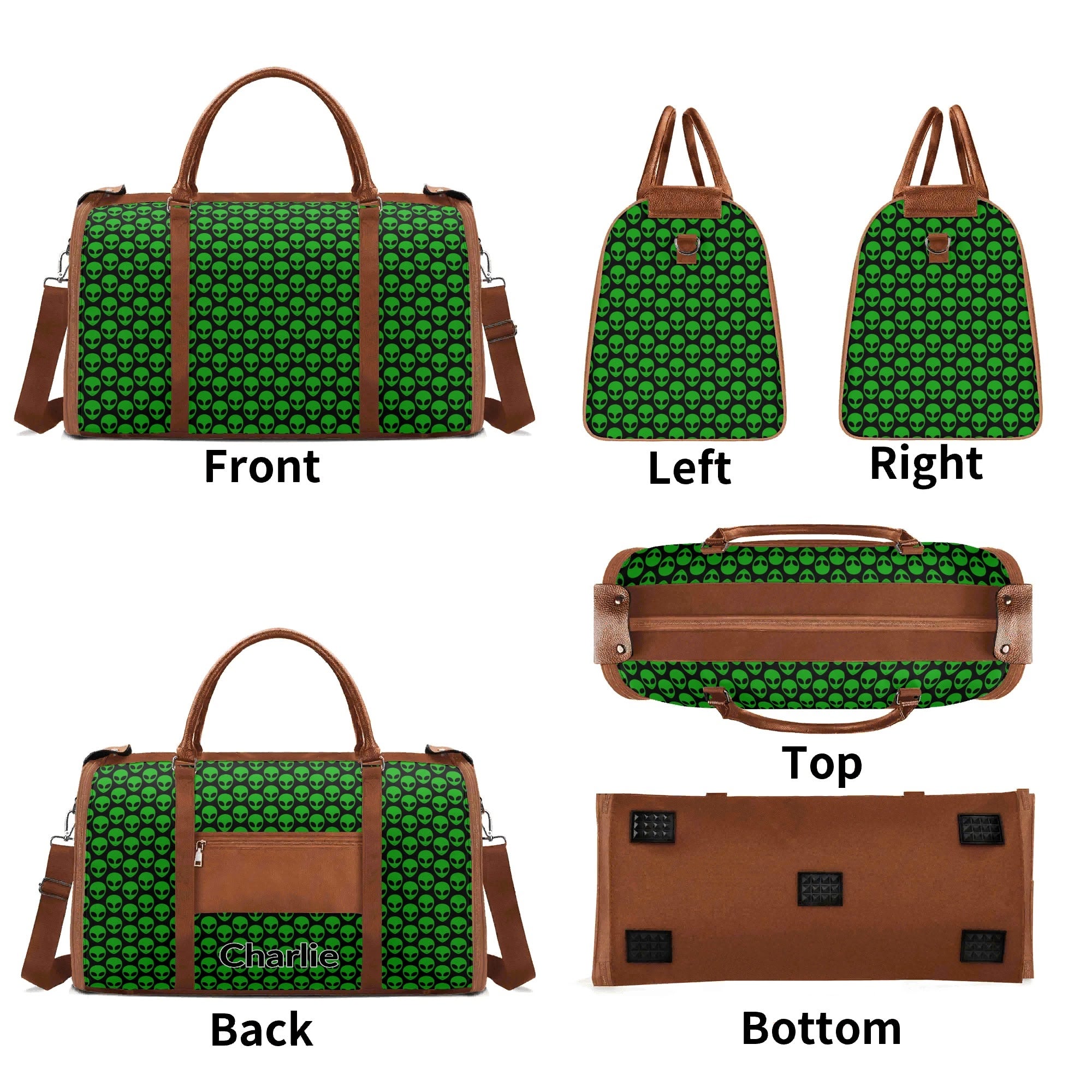 Personalised Aliens Foldable Travel Bag Personalised Foldable Travel Bag Printed Offshore Sci Fi