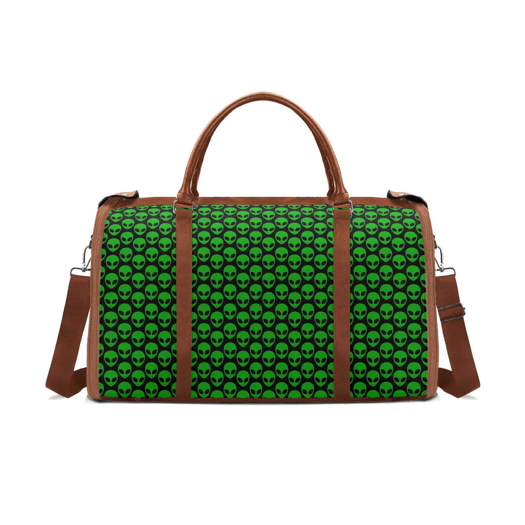 Personalised Aliens Foldable Travel Bag Brown Personalised Foldable Travel Bag Printed Offshore Sci Fi