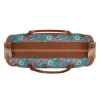 Personalised Doughnuts On Blue Foldable Travel Bag Personalised Foldable Travel Bag Food Printed Offshore