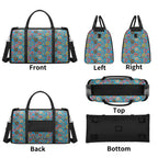 Personalised Doughnuts On Blue Foldable Travel Bag Personalised Foldable Travel Bag Food Printed Offshore
