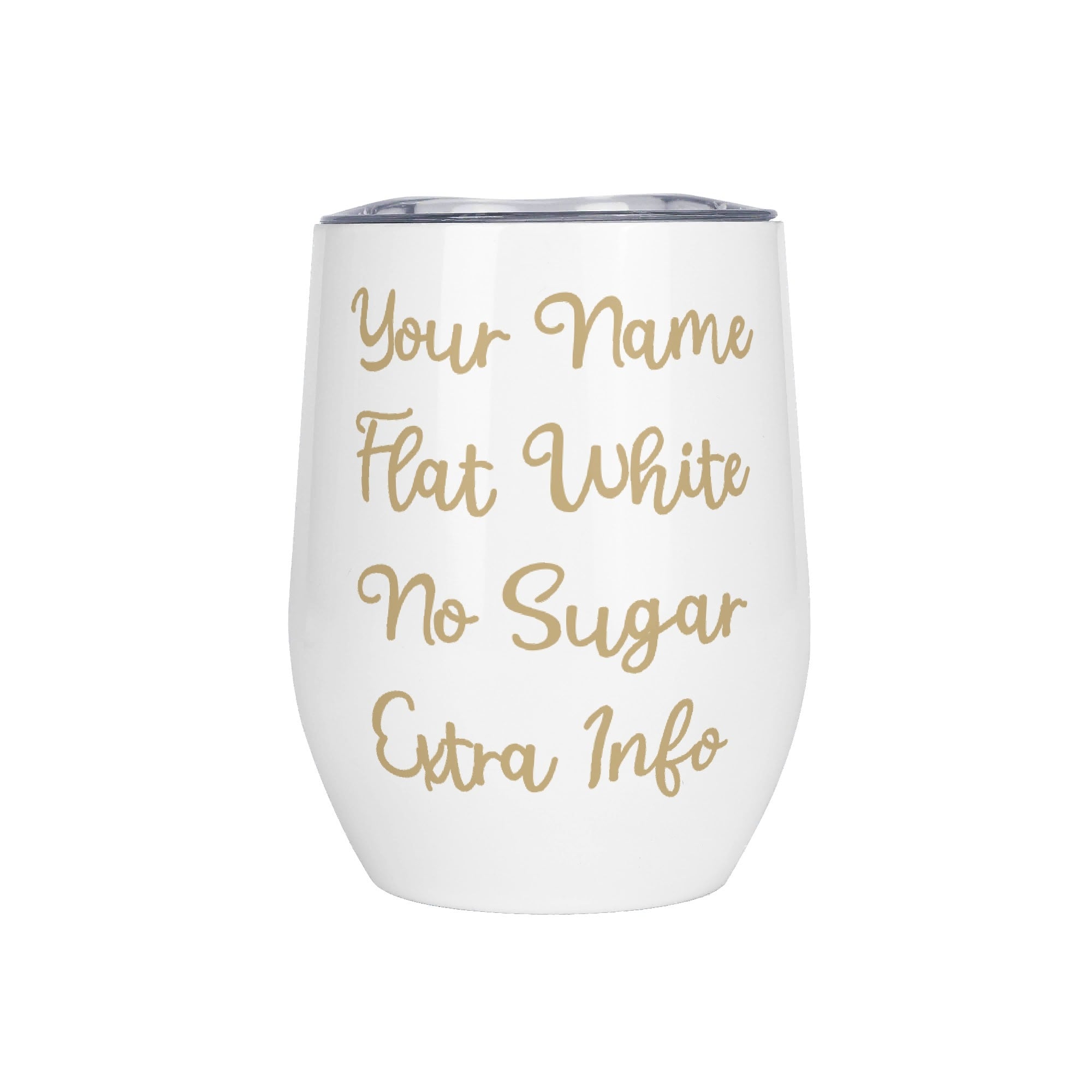 Personalised - Your Coffee Order - 12oz Wine Tumbler / Travel Mug Default Title Personalised Wine Tumbler / Travel Mug Coffee Printed Offshore