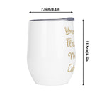 Personalised Your Coffee Order 12oz Wine Tumbler / Travel Mug Personalised Wine Tumbler / Travel Mug Coffee Printed Offshore