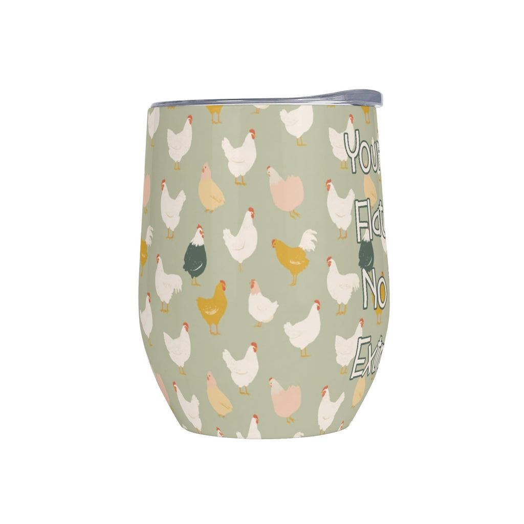 Personalised Your Coffee Order, Chicken Life 12oz Wine Tumbler / Travel Mug Personalised Wine Tumbler / Travel Mug animal Coffee Printed Offshore