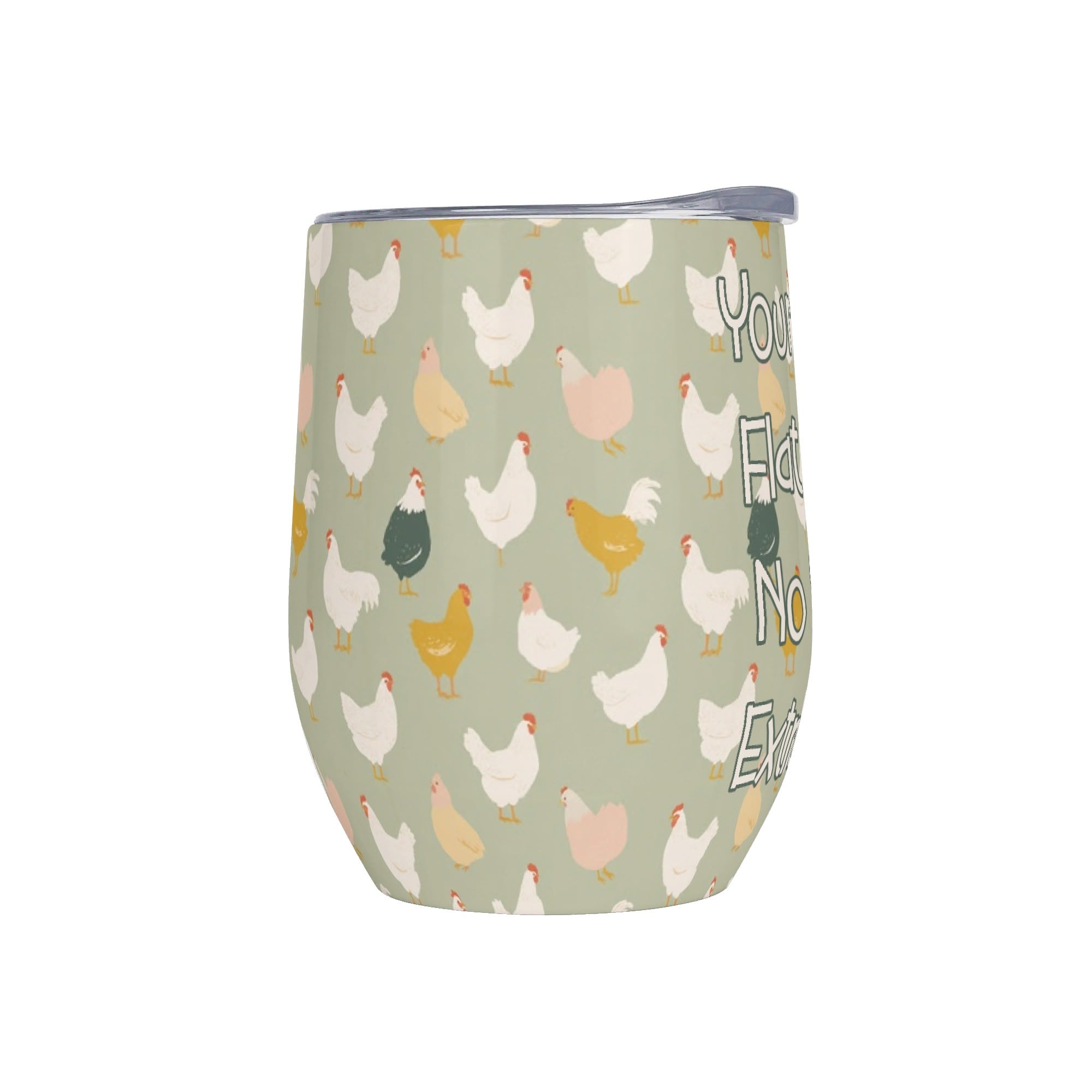 Personalised - Your Coffee Order, Chicken Life - 12oz Wine Tumbler / Travel Mug Personalised Wine Tumbler / Travel Mug animal Coffee Printed Offshore