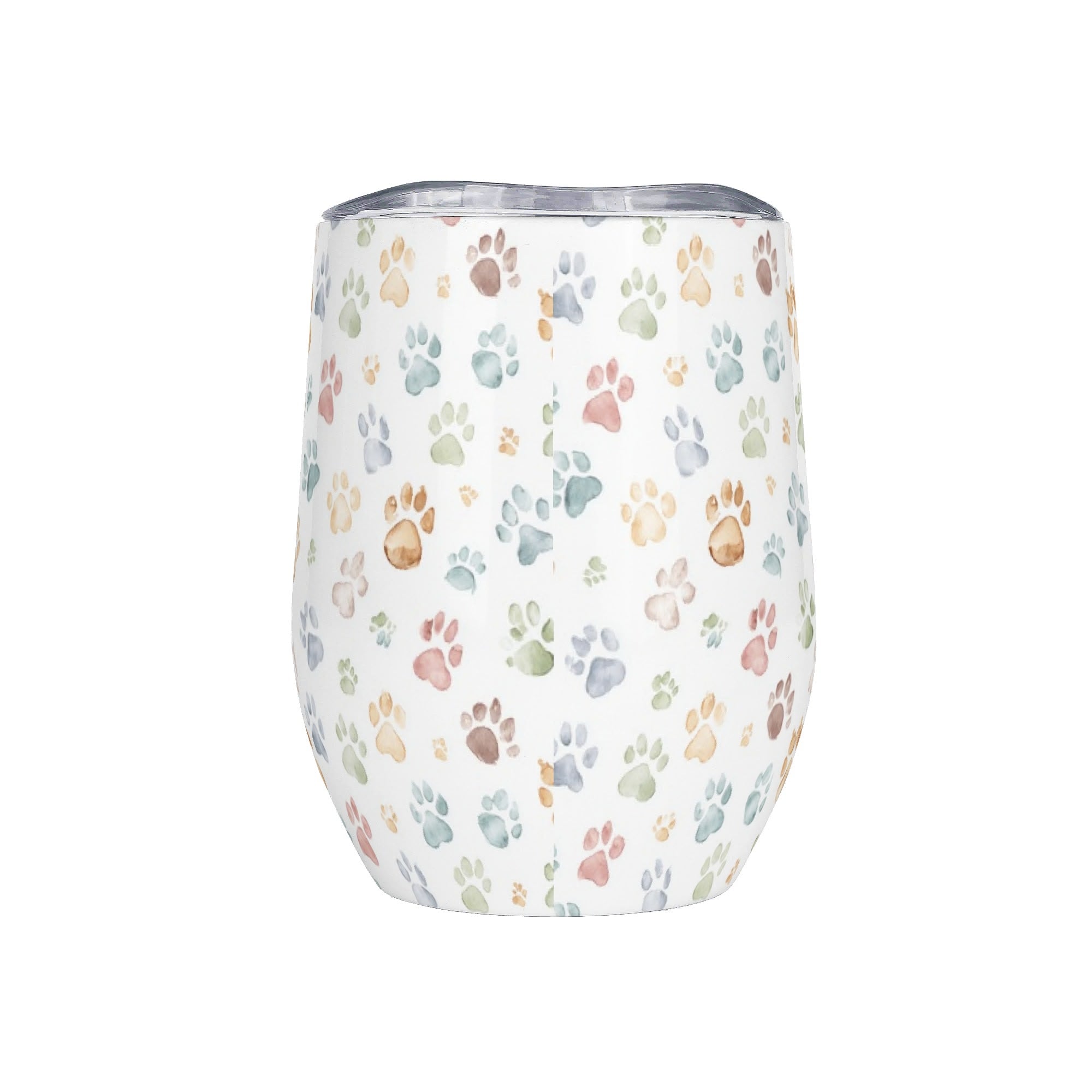 Personalised - Your Coffee Order, Paw Prints - 12oz Wine Tumbler / Travel Mug Personalised Wine Tumbler / Travel Mug animal Coffee Printed Offshore