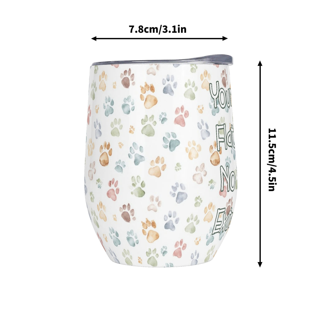 Personalised Your Coffee Order, Paw Prints 12oz Wine Tumbler / Travel Mug Personalised Wine Tumbler / Travel Mug animal Coffee Printed Offshore