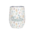 Personalised Paw Prints 12oz Wine Tumbler / Travel Mug Default Title Personalised Wine Tumbler / Travel Mug animal Printed Offshore