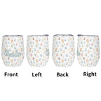 Personalised Paw Prints 12oz Wine Tumbler / Travel Mug Personalised Wine Tumbler / Travel Mug animal Printed Offshore