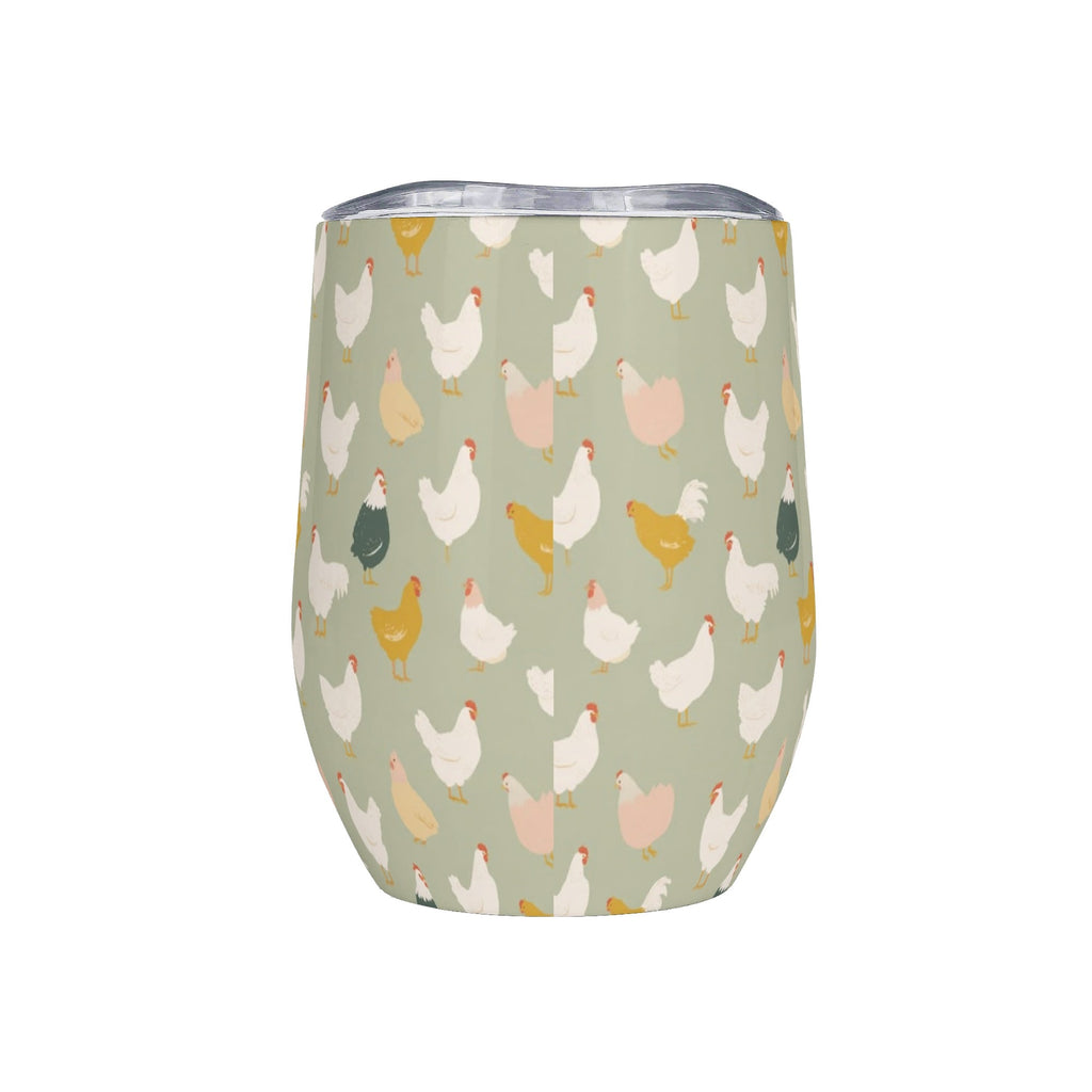 Personalised Chicken Life 12oz Wine Tumbler / Travel Mug Personalised Wine Tumbler / Travel Mug animal Printed Offshore