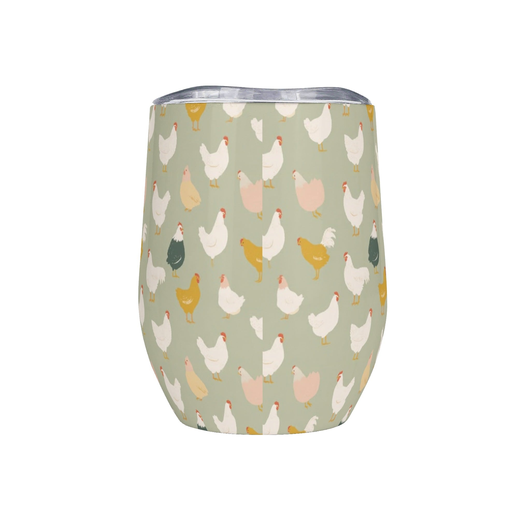 Personalised - Chicken Life - 12oz Wine Tumbler / Travel Mug Personalised Wine Tumbler / Travel Mug animal Printed Offshore