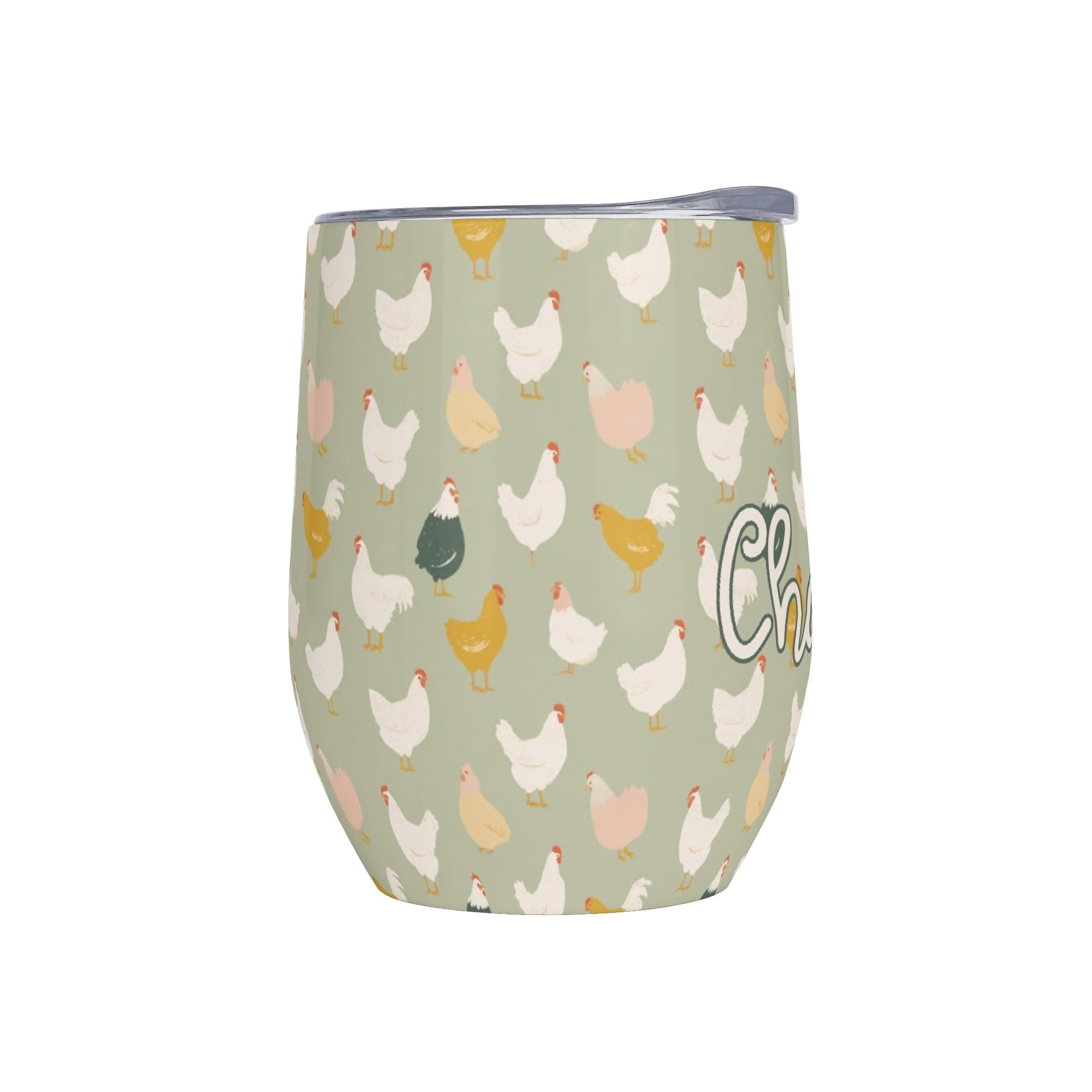 Personalised - Chicken Life - 12oz Wine Tumbler / Travel Mug Personalised Wine Tumbler / Travel Mug animal Printed Offshore