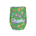 Personalised Bright 80s 12oz Wine Tumbler / Travel Mug Default Title Personalised Wine Tumbler / Travel Mug Printed Offshore Retro