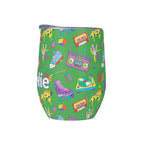 Personalised Bright 80s 12oz Wine Tumbler / Travel Mug Personalised Wine Tumbler / Travel Mug Printed Offshore Retro