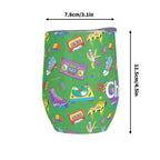 Personalised Bright 80s 12oz Wine Tumbler / Travel Mug Personalised Wine Tumbler / Travel Mug Printed Offshore Retro