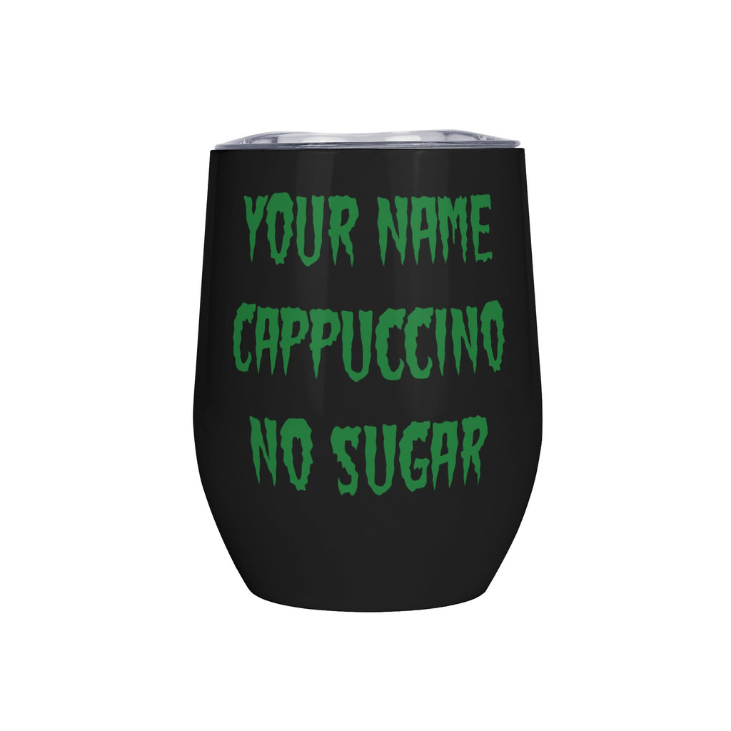 Personalised Your Coffee Order, Horror Movie Font 12oz Wine Tumbler / Travel Mug Default Title Personalised Wine Tumbler / Travel Mug Coffee Printed Offshore