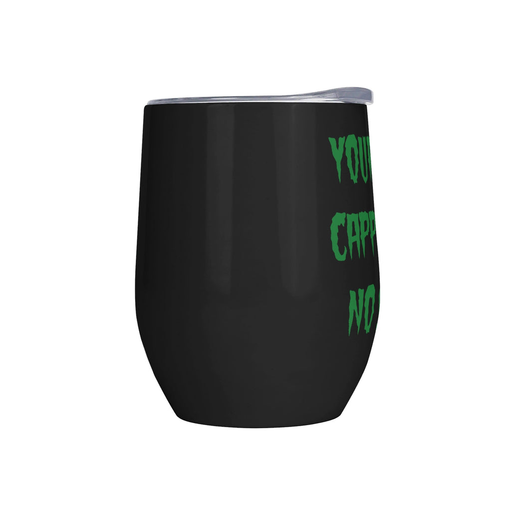 Personalised Your Coffee Order, Horror Movie Font 12oz Wine Tumbler / Travel Mug Personalised Wine Tumbler / Travel Mug Coffee Printed Offshore